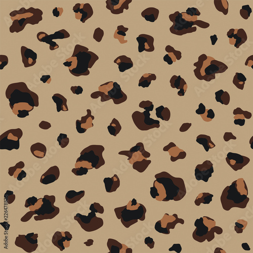 Seamless leopard pattern. Vector background. Can be used for graphic design, textile design or web design