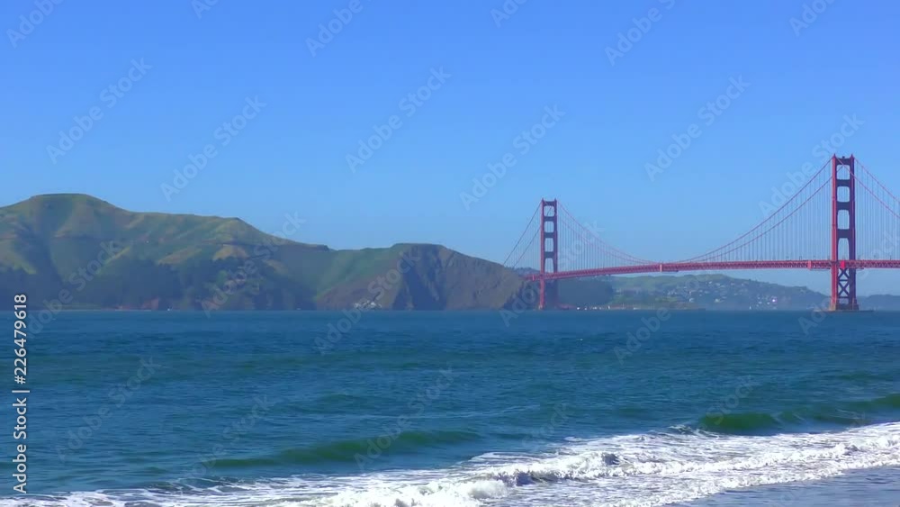 The Golden Gate Bridge as seen from China Beach, San Francisco, California, USA The Golden Gate Bridge as seen from China Beach, San Francisco, California, USA