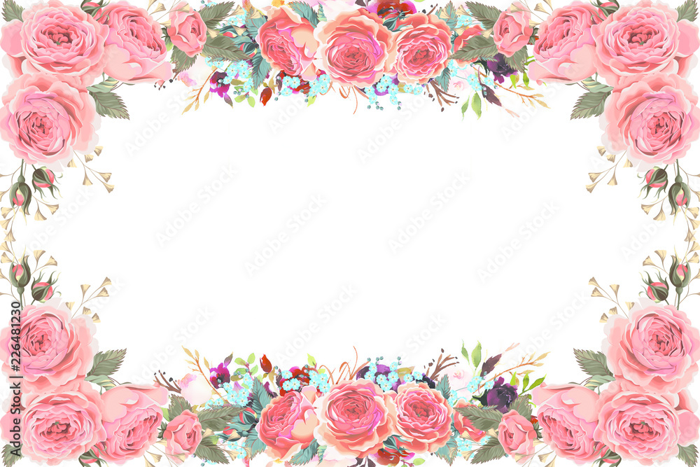 Obraz Akwarela różowe róże