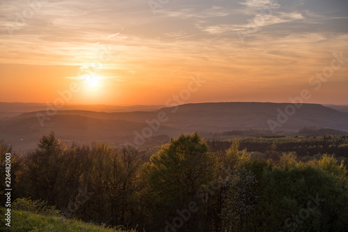 The ladscape at sunset in Germany . © wlad074