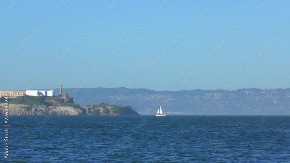 Alcatraz Island as seen from Chrissy Field in San Francisco, California, USA. Alcatraz Island as seen from Chrissy Field in San Francisco, California, USA.