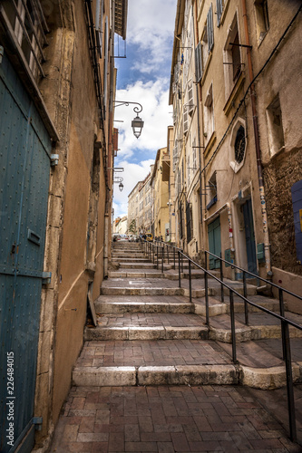 Marseille  South of France  Stairs to vieux quartiers Le Panier