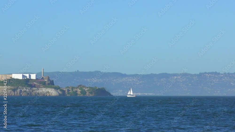 Alcatraz Island as seen from Chrissy Field in San Francisco, California, USA. Alcatraz Island as seen from Chrissy Field in San Francisco, California, USA.