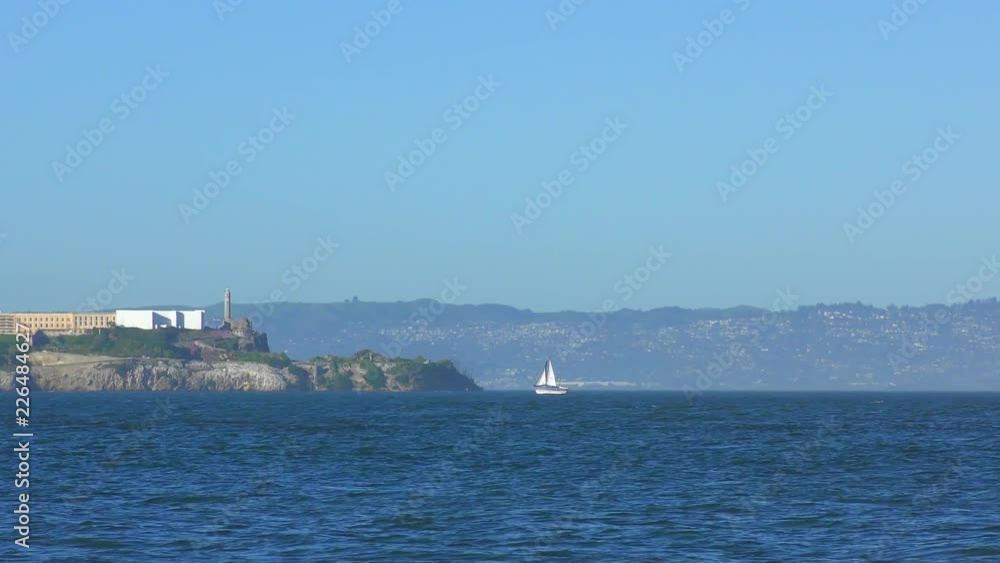 Alcatraz Island as seen from Chrissy Field in San Francisco, California, USA. Alcatraz Island as seen from Chrissy Field in San Francisco, California, USA.