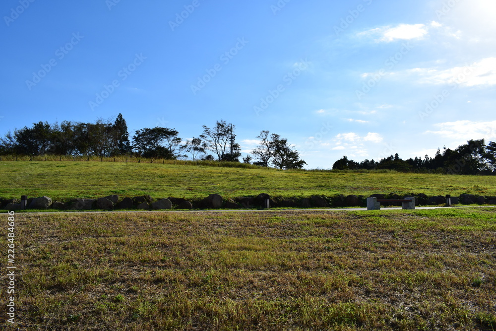 日本平 ホテル 庭 庭園 芝生 雲 高台 日本平 ホテル 庭 庭園 芝生 雲 高台