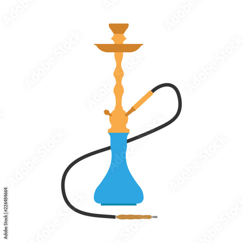 Hookah flat. Vector illustration.