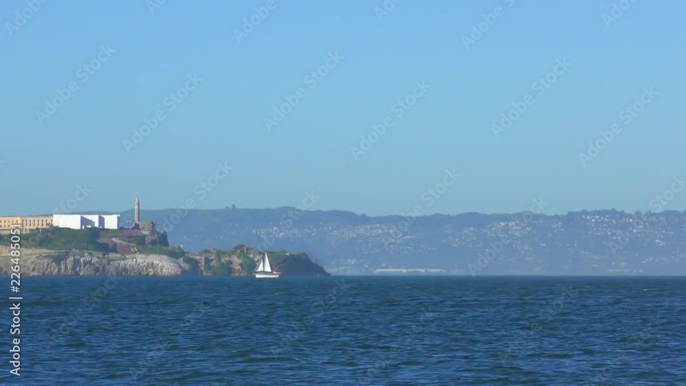 Alcatraz Island as seen from Chrissy Field in San Francisco, California, USA. Alcatraz Island as seen from Chrissy Field in San Francisco, California, USA.