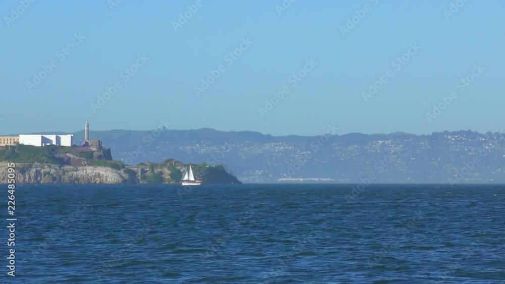 Alcatraz Island as seen from Chrissy Field in San Francisco, California, USA. Alcatraz Island as seen from Chrissy Field in San Francisco, California, USA.