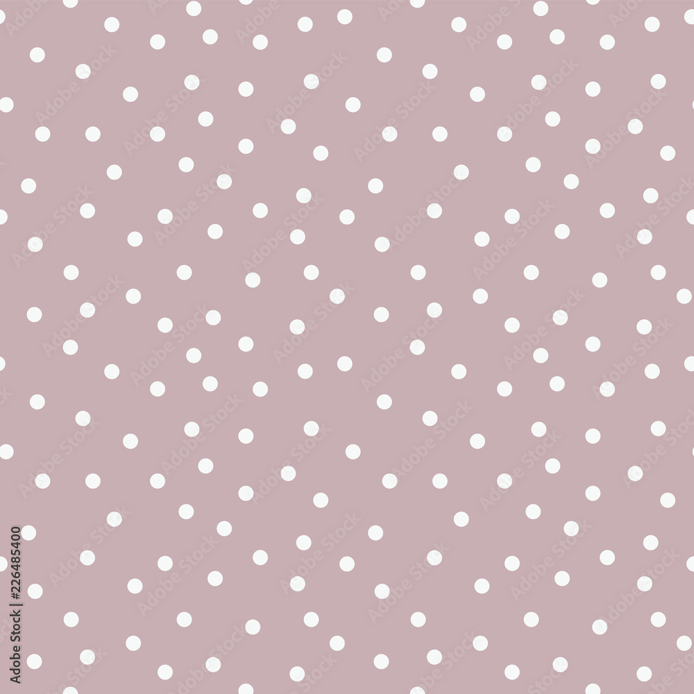 Seamless vector snowflakes pattern background. Winter background. Simple Christmas background. Polka dots. Irregular placed circles. Flying falling snow. For pagefill, web backgrounds, fabric, paper