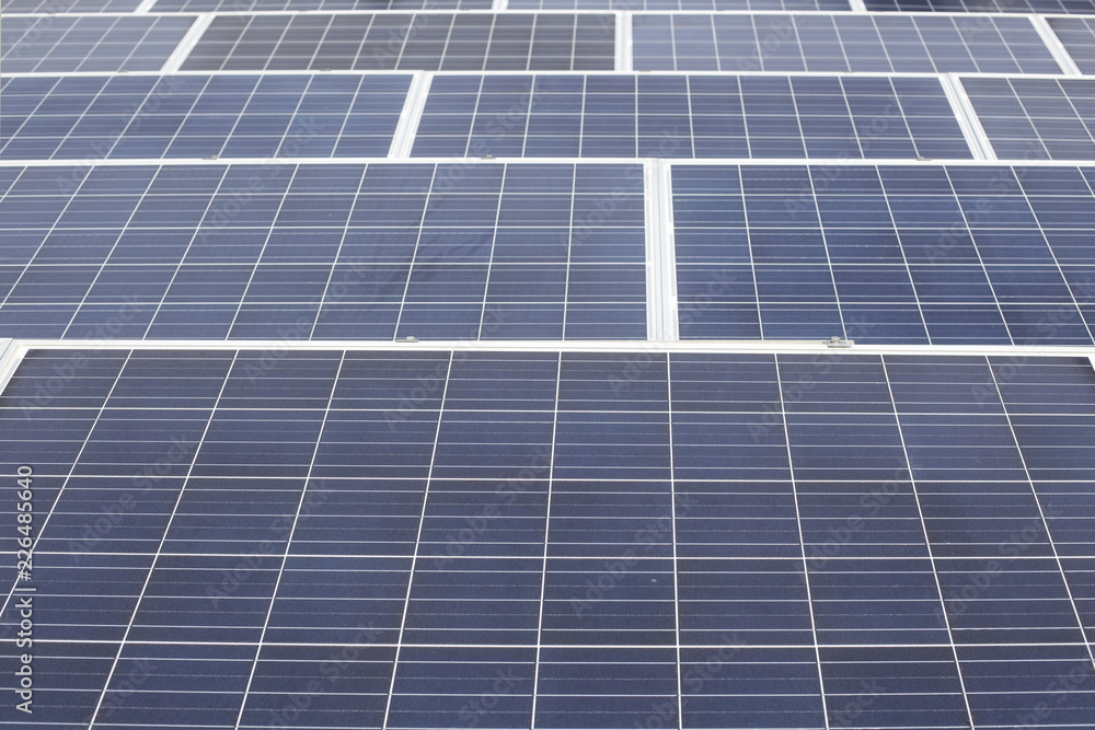Solar panel power generators are placed. Solar panel power generators are placed.