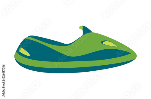 Watercraft Icon, Cartoon Water Bike Illustration