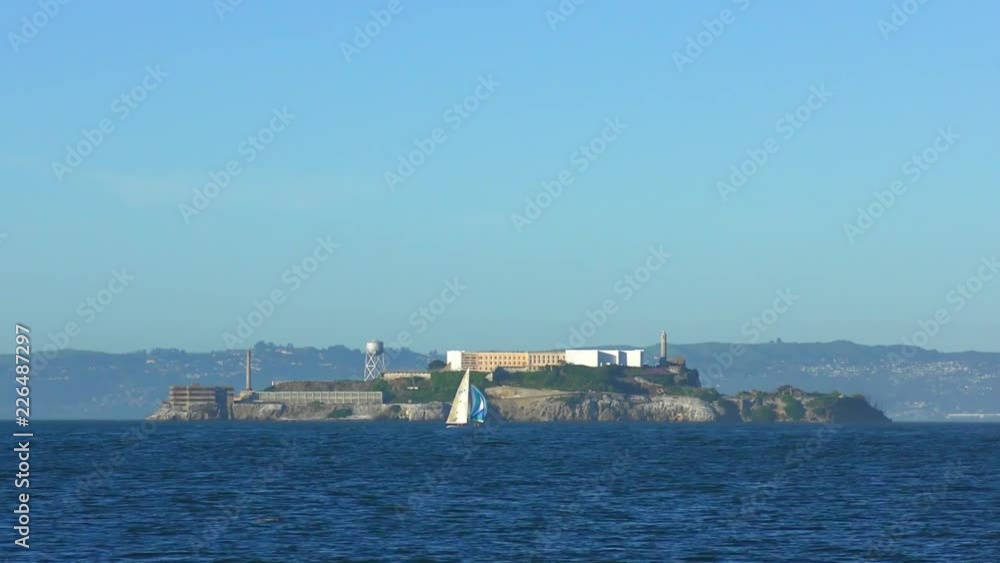 Alcatraz Island as seen from Chrissy Field in San Francisco, California, USA. Alcatraz Island as seen from Chrissy Field in San Francisco, California, USA.