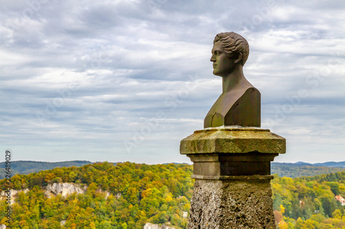 Wilhelm Hauff Denkmal auf der schwäbischen Alb, Schloss Lichtenstein photo