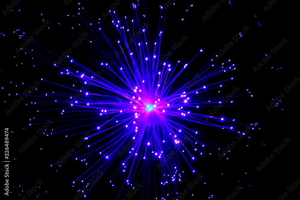 Fototapeta premium Deep space vision effect with fiberoptic light