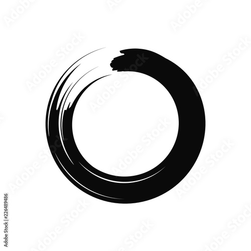 Zen circle. Black. Vector. Isolated. photo