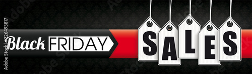 Long Banner Black Friday Sales Price Stickers