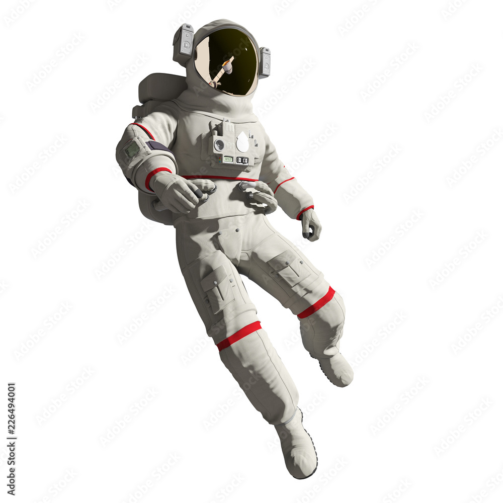 3d rendered medically accurate illustration of an astronaut isolated on a white background