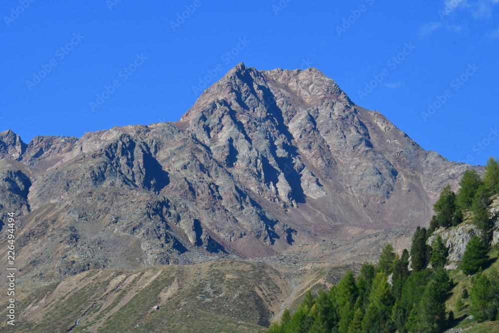 summit rock panorama landscape of the mountains in south tyrol italy europe