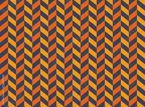 Seamless pattern - slant (oblique) opposite dark and light orange lines on black background, imitation of corners © ravennka