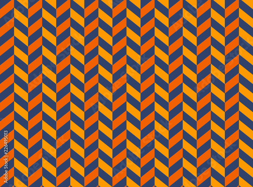 Seamless pattern - slant (oblique) opposite dark and light orange lines on black background, imitation of corners