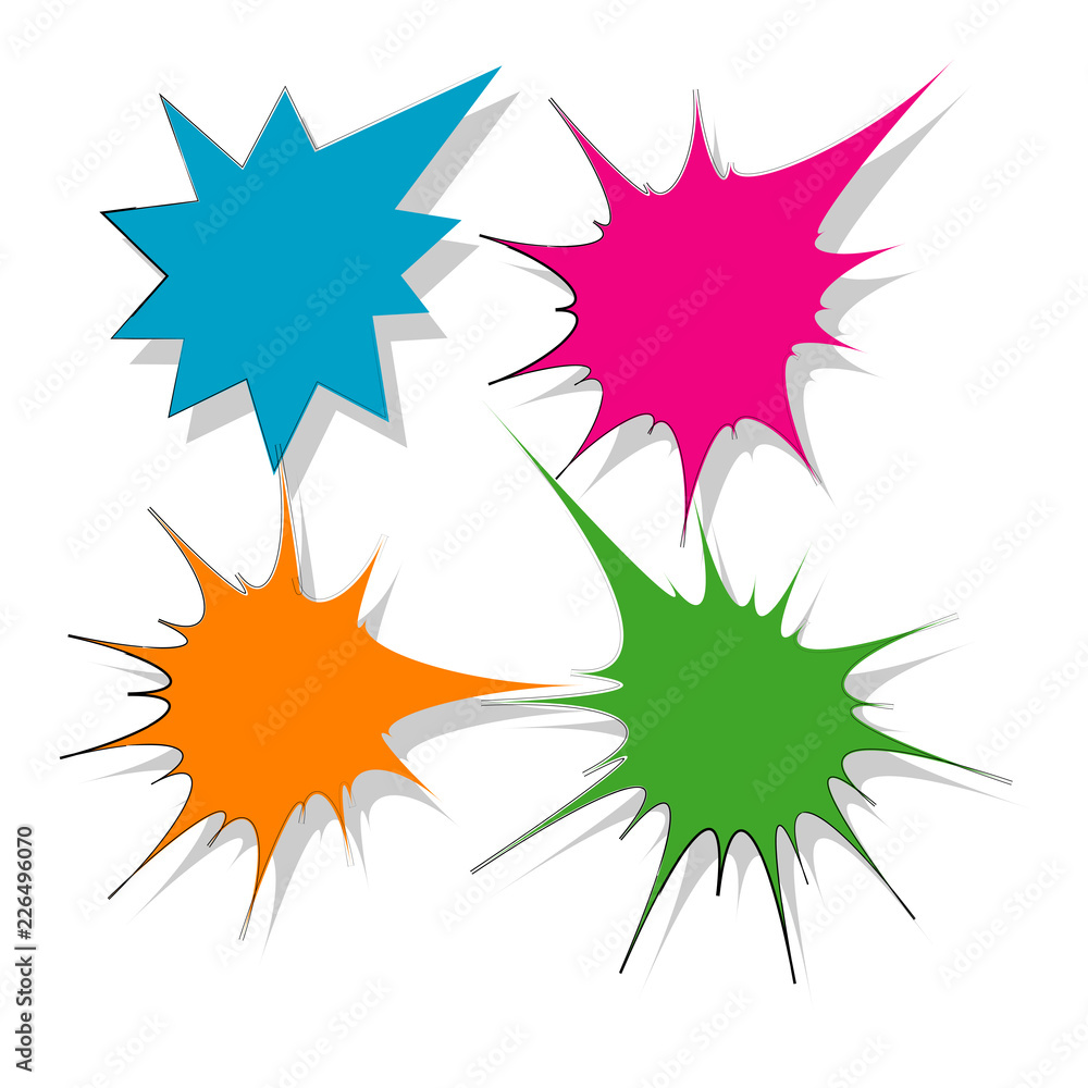 collection of doodle hand drawn starburst icon,symbol,sticker,label,banner in color style.isolated on white background collection of doodle hand drawn starburst icon,symbol,sticker,label,banner in color style.isolated on white background