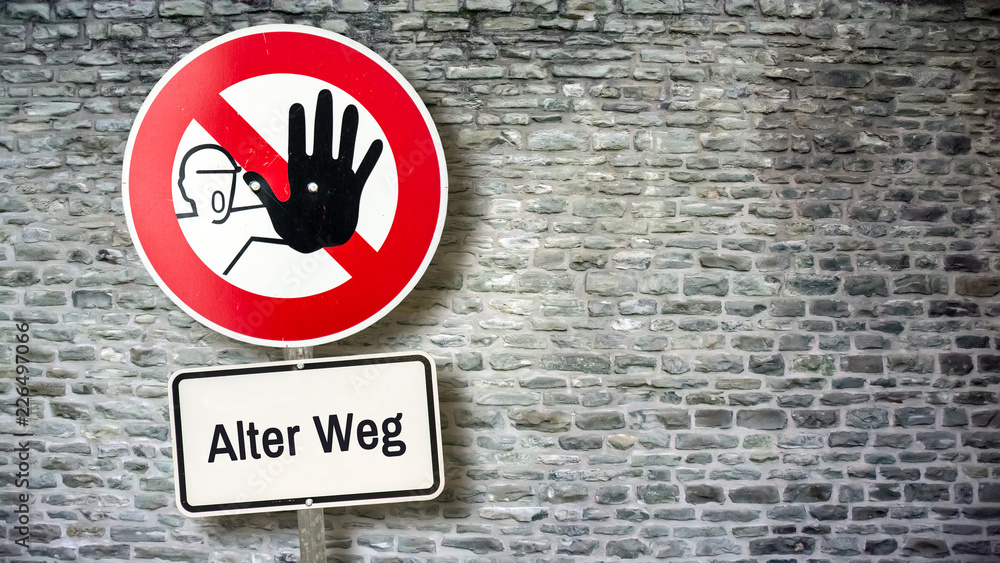 Schild 389 - Alter Weg