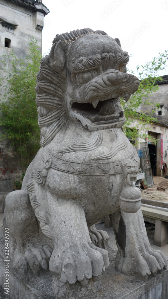 Antike Skulptur aus Stein in China;