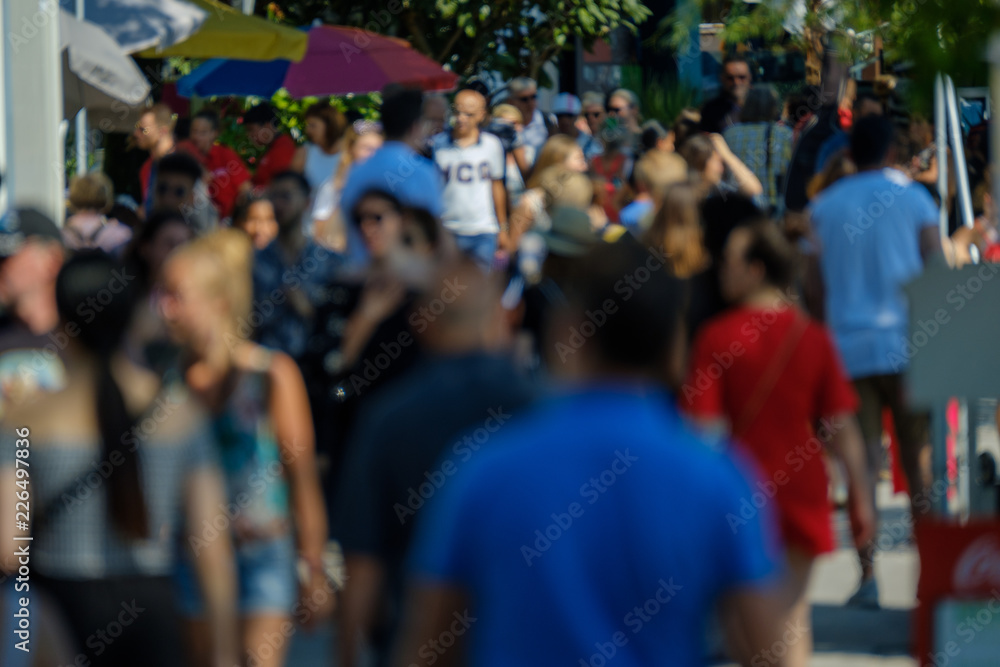 custom made wallpaper toronto digitalUnidentified crowd of people walking on the street at sunny day time