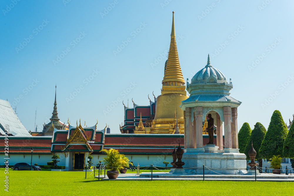 Grand palace golden buddha temple of Wat Phra Kaew in Bangkok