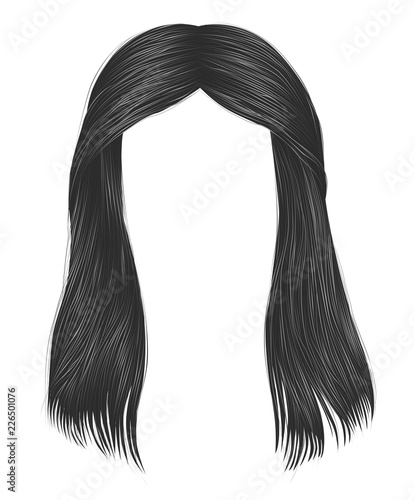  trendy woman long hairs gray colors .  beauty fashion .  realistic  graphic 3d