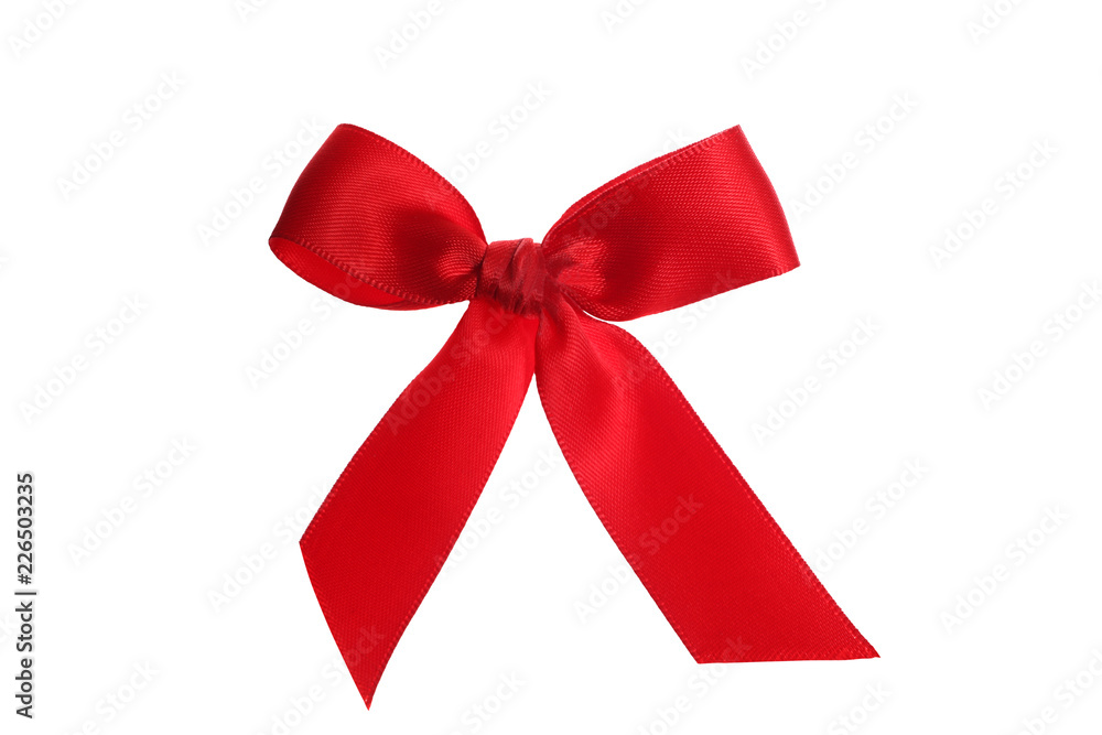 decorative red ribbon isolated on whithe background with clipping path decorative red ribbon isolated on whithe background with clipping path