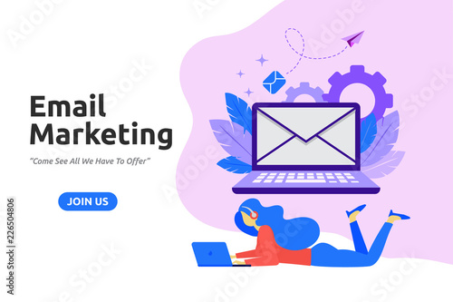 Modern flat design for Email marketing. Vector illustration