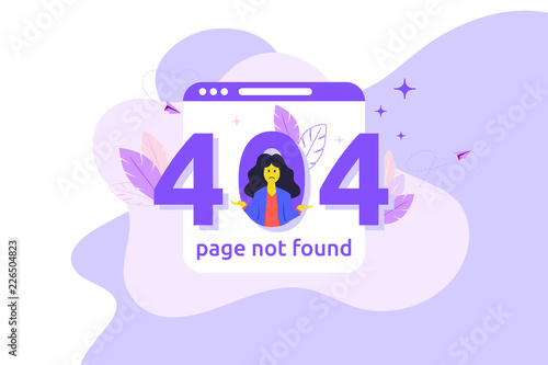Error 404 unavailable web page. File not found. Business concept vector illustration