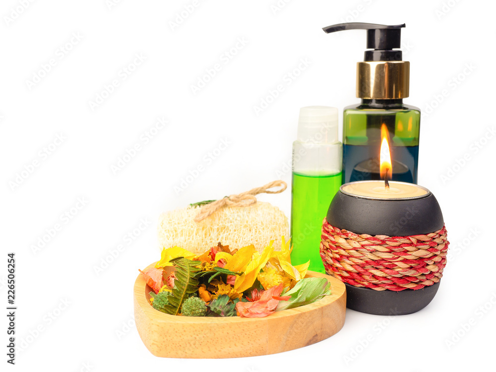 Beauty and fashion with spa on white background. Beauty and fashion with spa on white background.