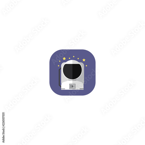 Astronaut Icon on white background, vector illustration.