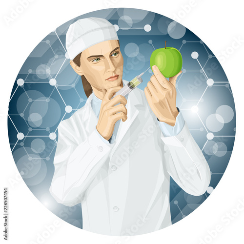 Doctor does gmo modification to an apple