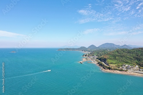 Japan's beautiful emerald green sea © Rainbow puma