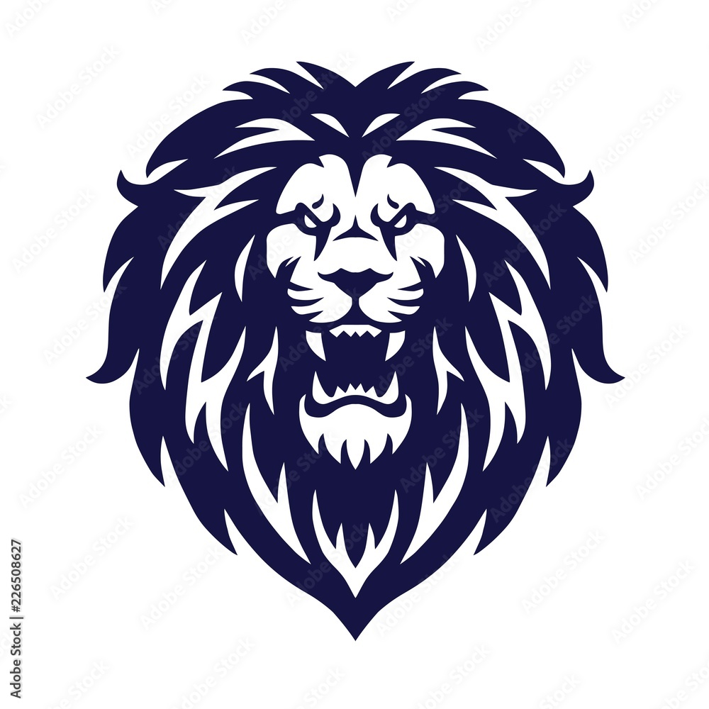 Angry Lion Head Vector Logo Icon Sports Mascot Stock Vector ...