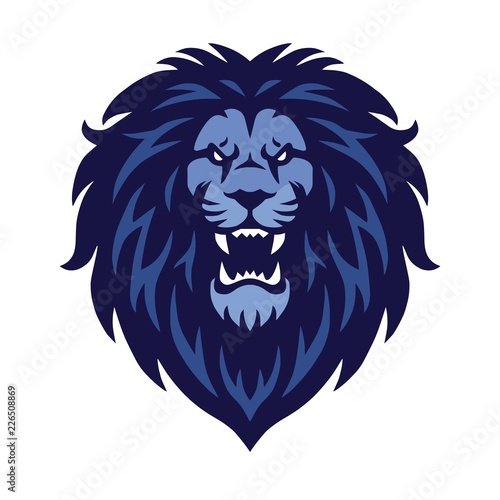 Fototapeta Naklejka Na Ścianę i Meble -  Angry Lion Logo Sports Mascot Vector