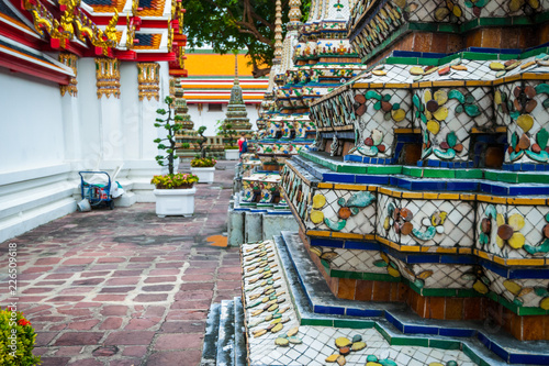 Details of pagoda at Wat Phra temple, Bangkok © dinozzaver