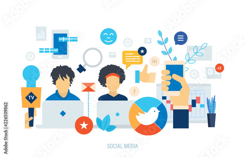 Social marketing, media planning, network advertising, people networking communication.