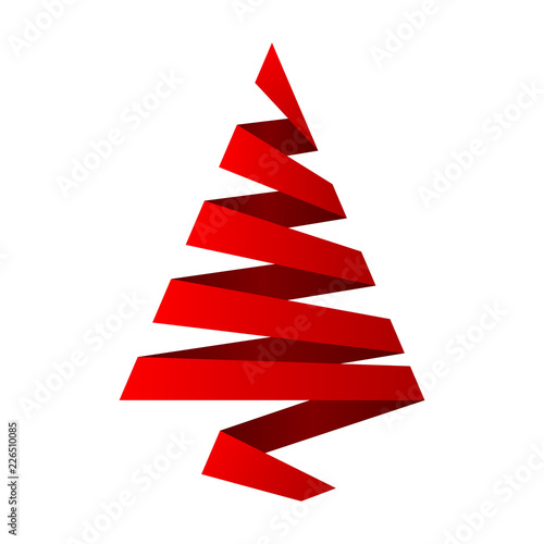 Sapin Origami Rouge