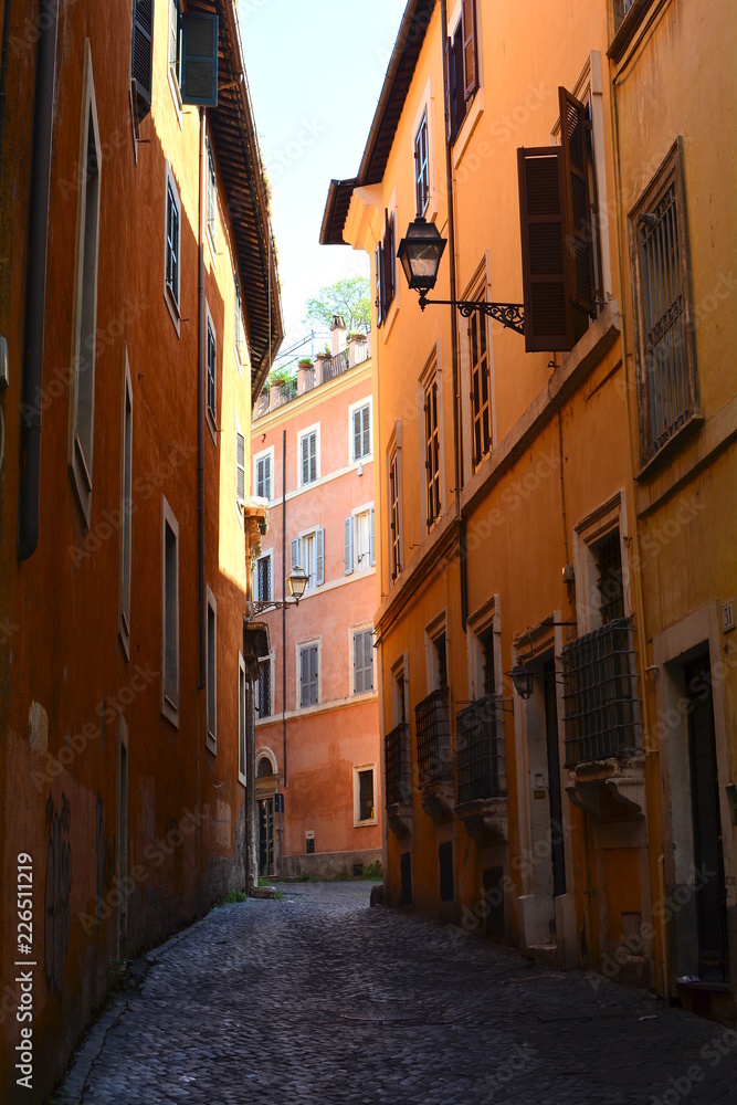 The old street in Rome.