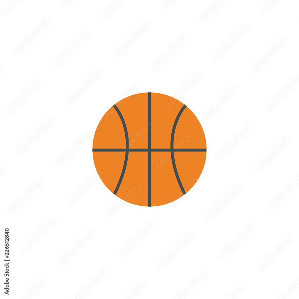 Basketball ball - vector basketball isolated, sport symbol.