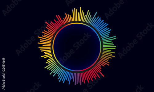 abstract circular equalizer logo
