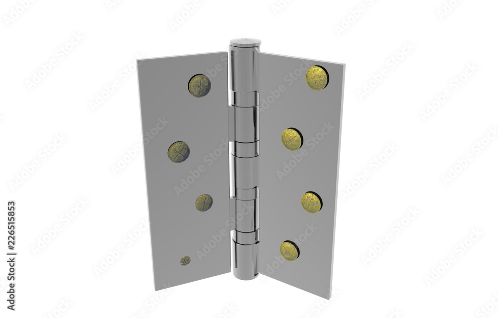 Metallisches Tür Scharnier Stock Illustration | Adobe Stock