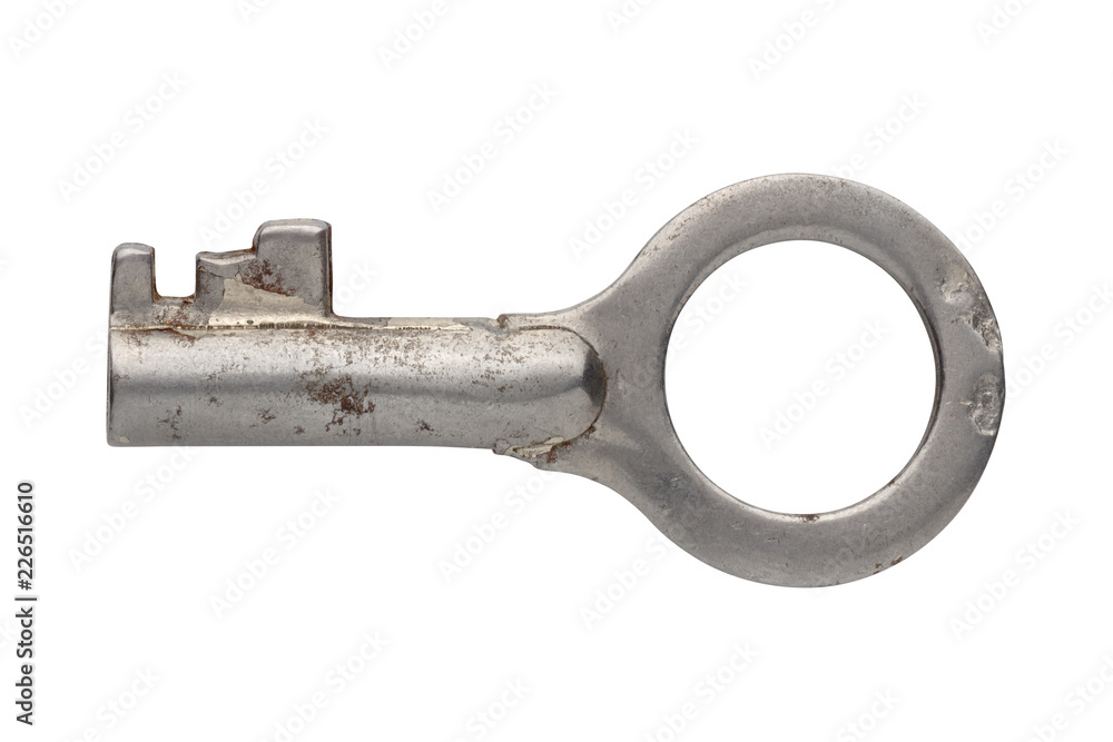 old key isolated on white background with rust old key isolated on white background with rust