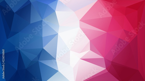 blue-red-white triangular background