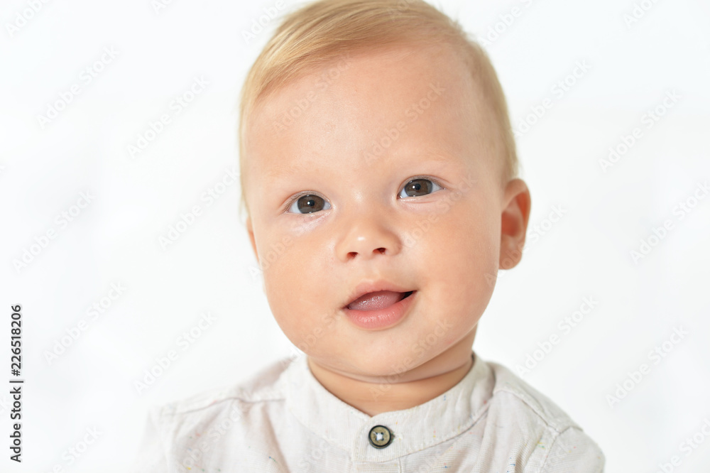 Portrait of a beautiful cute baby boy