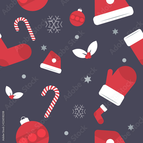 Seamless christmas pattern for your design. photo